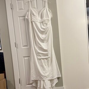 Ever Pretty Elegant White Draped Wedding/Formal Dress